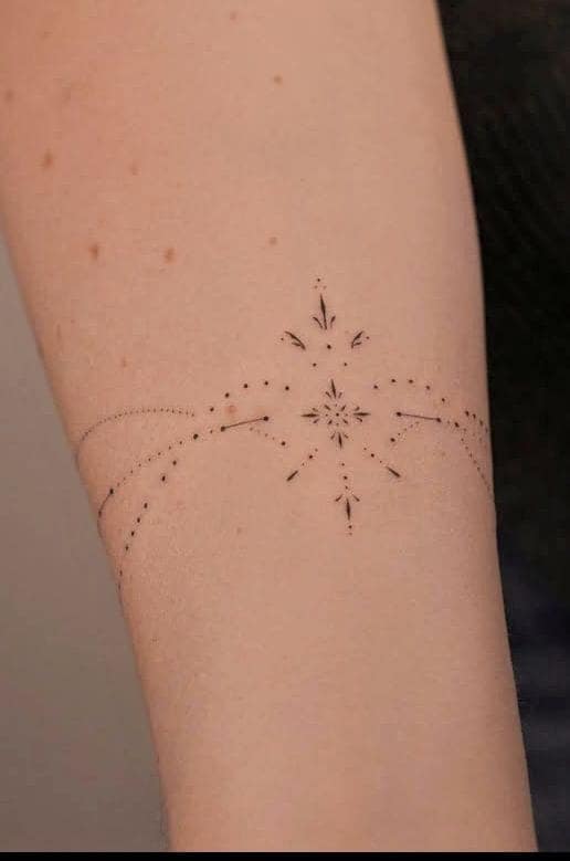 Dotwork Religious Cross Bracelet