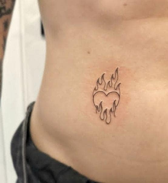Flaming Heart Tattoo