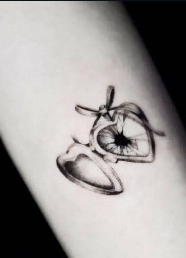 Locket Heart Eye Tattoo