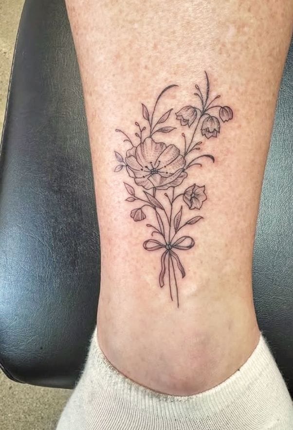Tiny Lily of the Valley Tattoo