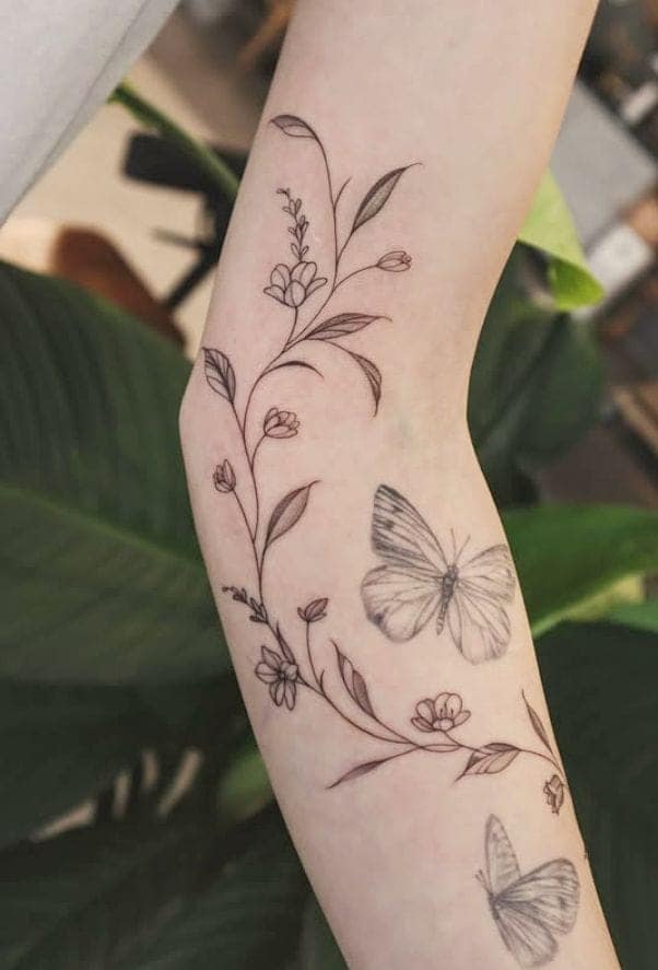 Wildflower Branch Forearm Design