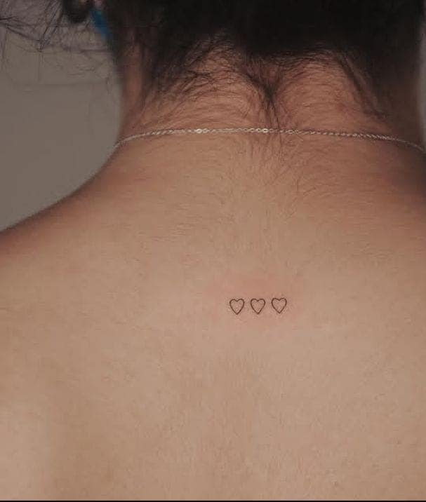 Triple Outline Heart Tattoo