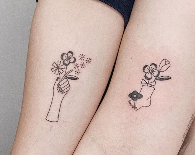 Flower Exchange Sister Tattoo