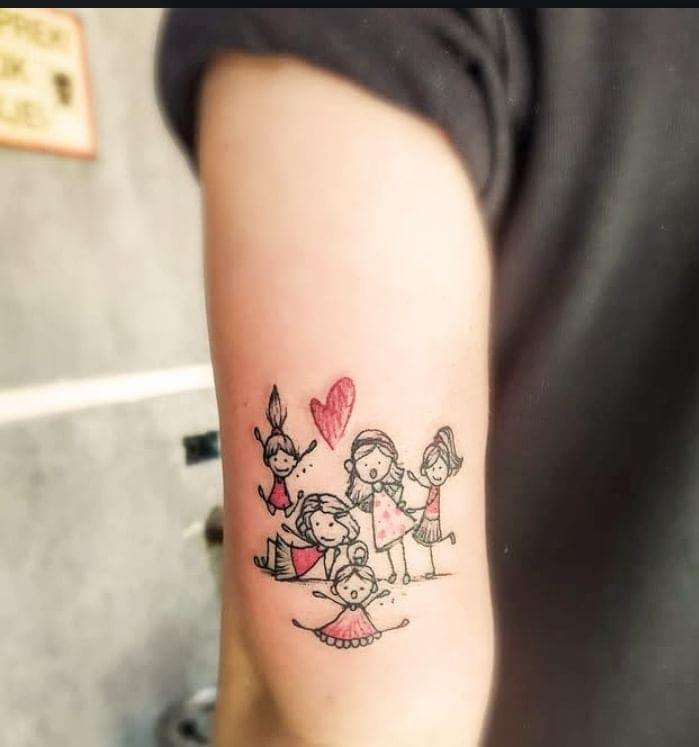 Sister Squad Illustration Tattoo