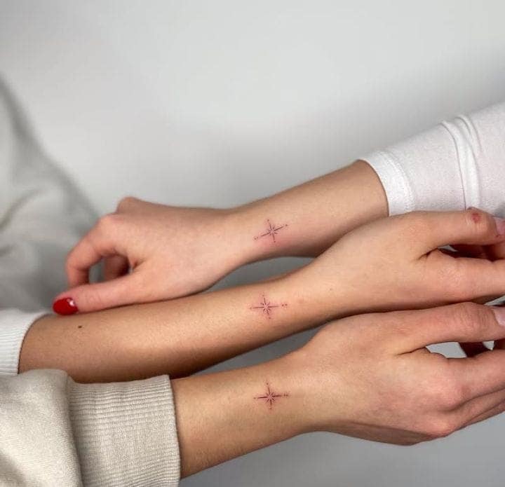 Matching Star Sister Tattoos