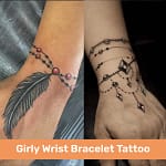 girly wrist bracelet tattoo