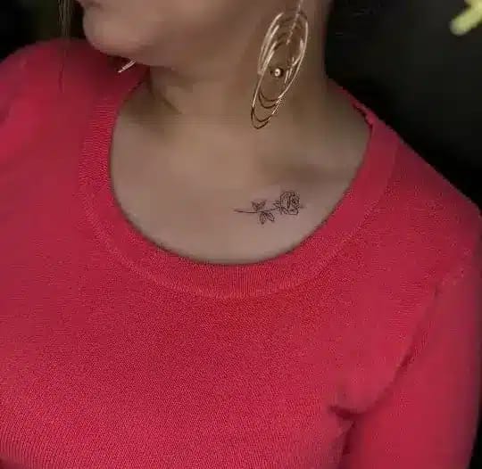 Collarbone Rose Statement