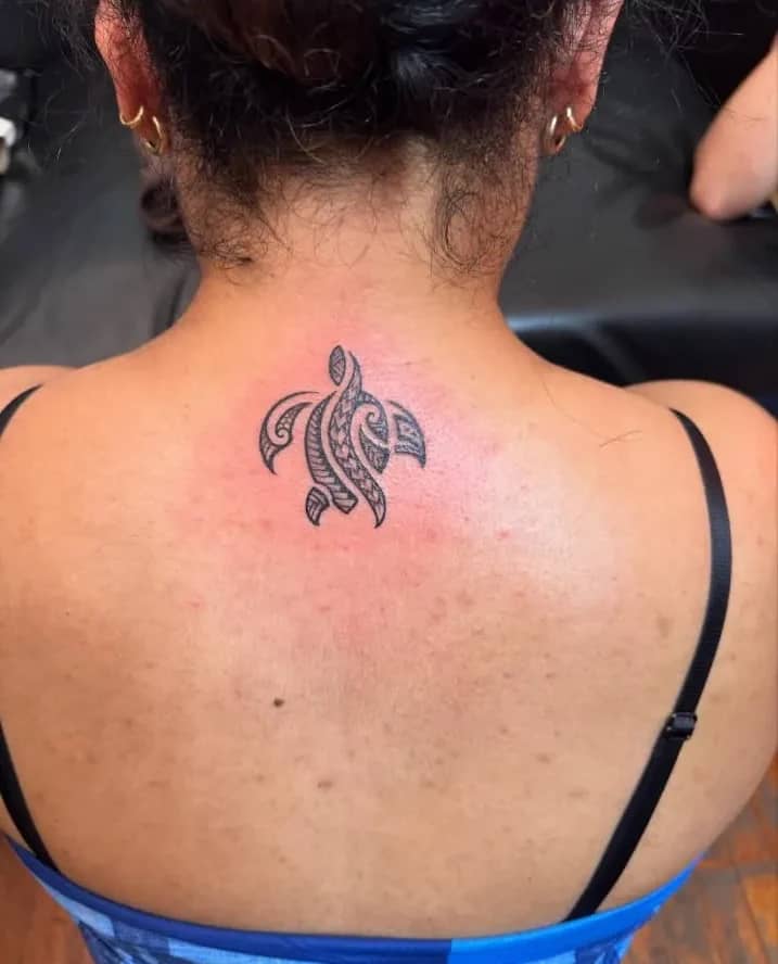 Tribal-Inspired Turtle Design: Symbolic Back Placement