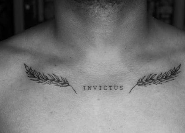 Invictus Laurel Branches Tattoo